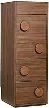 GUAWJRZDP Storage Cabinet, Vintage Drawer Chest, Wood Chest of Drawers, Storage Cabinet for Closet, Extremely Narrow Chest of Drawers, for Bedroom Living Room, Walnut(5-Tier)