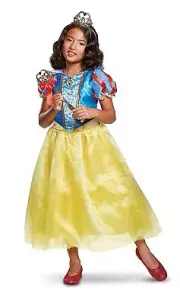 Snow White Disney Princess Fancy Dress Up Kids Halloween Deluxe Child Costume