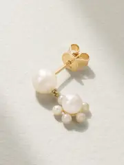 [Sophie Bille Brahe] Sophie Bille Brahe - Petite Deux Jeanne 14-karat Recycled Gold Pearl Single Earring - One size One size Gold