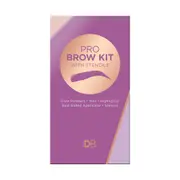 DB Cosmetics Pro Brow Kit w/ Stencils Womens Beauty Facial Makeup Accessories