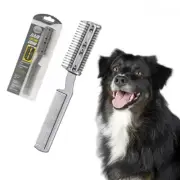 2-in-1 Pet Dog Cat Grooming Razor Comb With Metal Blade Hair Trimmer Trimming