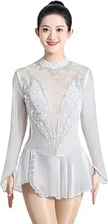 [Zagitova] Ice Figure Skating Dress for Womens with Shiny Rhinestone Open Back Graceful Girls Competition Dance Outfits