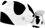 [YTYVAGT] 2-Pc,Gourd-Shaped Working Cap,Fisherman Hat with Buttons and Cotton Sweatband,Black Dog Paw