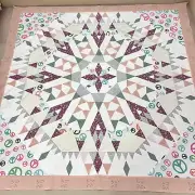 Handmade Montana Laundry Basket Cotton Patchwork quilt top/topper 86x86"
