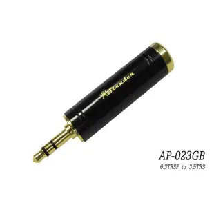 Stander AP-023BG 6.3mm 母轉 3.5mm公轉接頭(大轉小)吉他導線進電腦錄音 [唐尼樂器]