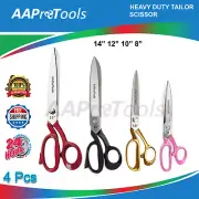 8",10",12", 14" Tailor Upholstery Scissors Shears Heavy Duty-Black Pink Gold Red