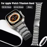For Apple Watch Band Series 1-8/SE/Ultra 38/42/45/49mm Titanium Band Metal Strap