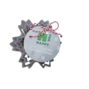 NWT H is for HAPPY Set of 3 SNOWFLAKE Holiday CHRISTMAS Cookie Cutters Baking