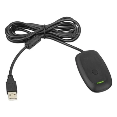 PC Wireless Controller Gaming USB Receiver Adapter for Microsoft XBOX 360 Black