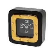SSH COLLECTION Retro Small Desk Clock - Black and Gold
