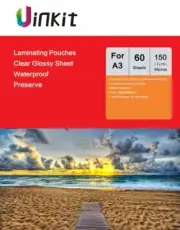 60 Sheets A3 Laminating Pouches Sheets Film 150Micron75x2 - Uinkit 303x426mm