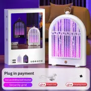 White (Plug-in) USB Mosquito Killer Lamp - Electric Bug Zapper, Wall-Mounted/Sta