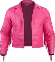 Naywig Faux Leather Western Cowboy Jacket With Fringes Garret Garrison Cosplay Costume For Mens And Boys