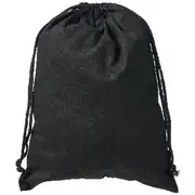 J.Burrows Calico Drawstring Bag 30 x 40cm Black 10 Pack