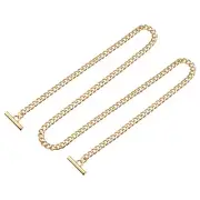 Iron Flat Chain Strap, 47" Handbag Purse Chain Strap DIY Bag Replacement, Gold