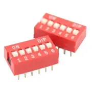 100 Pcs NEW Slide Type Switch Module 2.54mm 6-Bit 6 Position Way DIP Pitch