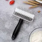 With PP handle Pizza Dough Roller Stainless Steel Pastry Puncher Cake