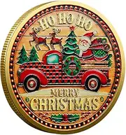 Christmas Coin,Christmas Coin - Santa Elk Challenge Coin - Metal Christmas Commemorative Coin Collectible Coin Stocking Keepsake