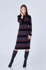 Knit Stripe Dress--COR-BID18215