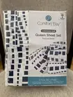 Comfort Bay Luxuriously Soft Designer Print 4 Piece Queen Sheet Set