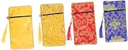SOPOTUTU 4 Pcs Storage Bags Ethnic Style Pouches for Jewelry Sundries Lightweight Buddhist Scriptures Containers Compact with Patterns Convenient for Daily Use