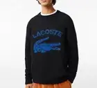 NWT LACOSTE Men's Black Alpaca Wool Sweater Size M 240$