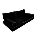 COVER ONLY Model V2 Twin Velvet Contrast Indoor Daybed Mattress Cushion AD374