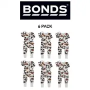 Bonds Baby Zip Wondersuit Cosy Safe & Soft Stretchy Protective Zip 6 Pack BZBVA