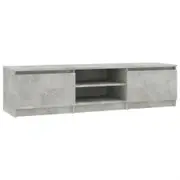 TV Cabinet Concrete Grey 140x40x35.5 cm Chipboard