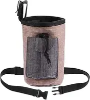 POPETPOP Flax Material Dog Treat Bag Puppy Treat Pouch Walk Dog Snack Bag Easy Accessory Holder