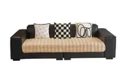Plush Faux Rabbit Fur Sofa Slipcovers Non-Slip Sofa Cushion Covers Furniture Protector-Brown
