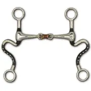 Toklat Stainless steel 3 piece snaffle bit with copper mouthpiece 88-28115