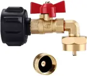 90 Degrees QCC1 Propane Refill Pressure Elbow Adapter ON-Off Control Valve 1LB