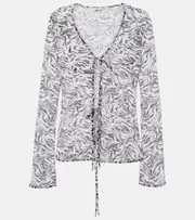 [Bananhot] Bananhot Vanessa zebra-print beach cover-up M/L black