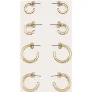 Gold Mini Hoop Earring Multipack, Gold