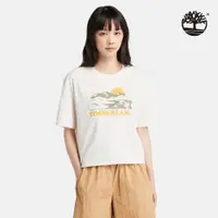 在飛比找PChome24h購物優惠-Timberland 女款復古白圖案短袖 T 恤|A5PVX