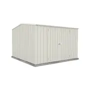 Absco Sheds 3.0 x 3.0 x 2.06m Surfmist Premier Double Door Garden Shed