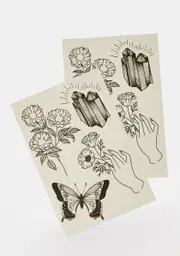 [TATTLY] Earthly Gems Tattoo Sheet