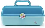 Caboodles On-the-go Girl - Forever Fun X-large Cosmetic Organizer, Make-up & Accessory Case, Turquoise Over Sky, 1 count