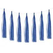 20Pcs Tassel Paper Garland Banner Decorations Navy Blue