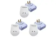 3x Tosca Japan OB Portable Compact Travel Power Adapter Converter Plug White