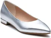 [REGAL] F37R Women's Flat Pointed Toe Flat Shoes, Silver, 24.5 cm