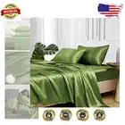 Elegant 4-Piece King Satin Sheet Set - Silky Soft with 15 Inch Deep Pocket