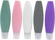 Gatuida 5pcs Silica Gel Bottle Conditioner Travel Containers for Liquids Mini Travel Containers Empty Refillable Tube Portable Dispensing Bottles Silicone Lotion Bottles Small Bottles