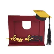 Photo Frame Wooden Graduation Picture Frame Bachelor Hat Letter Engraved3771