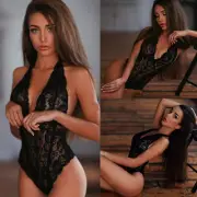 Women's Sexy Underwear Sexy Lace Three Point Strap Hanging Neck Sexy Underwear