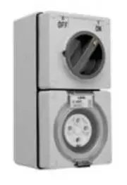 Clipsal 56-SERIES SWITCHED SOCKET 500V 4-Pin Round CHEMICAL GREY-10A, 20A Or 32A