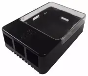 MULTICOMP - Raspberry Pi and HAT Case, Black/Clear