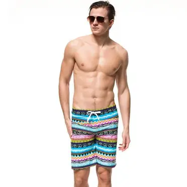 海灘泳褲附泳帽B55607