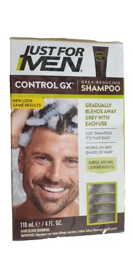 Just For Men Control GX Grey Reducing Shampoo 4 oz for Stronger & Healthier Hair